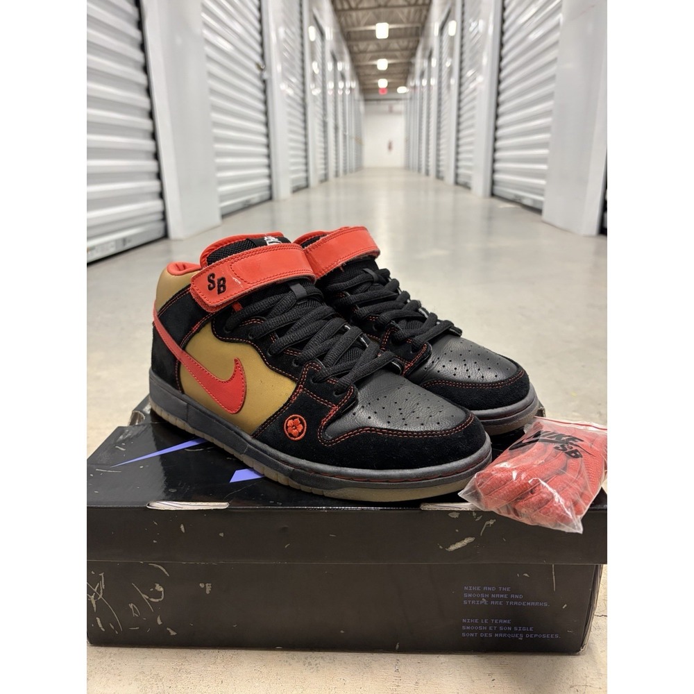 VNDS Size 9.5 Nike Dunk Pro SB Mid Money Cat 2007 BLACK BOX MID - Picture 2 of 11